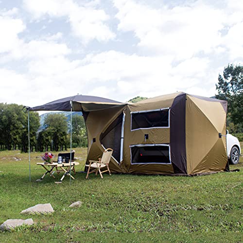 Tente de hayon de voiture avec auvent, extension de coffre de VUS, grand écran pour camping en plein air, installation facile et faible résistance au vent
