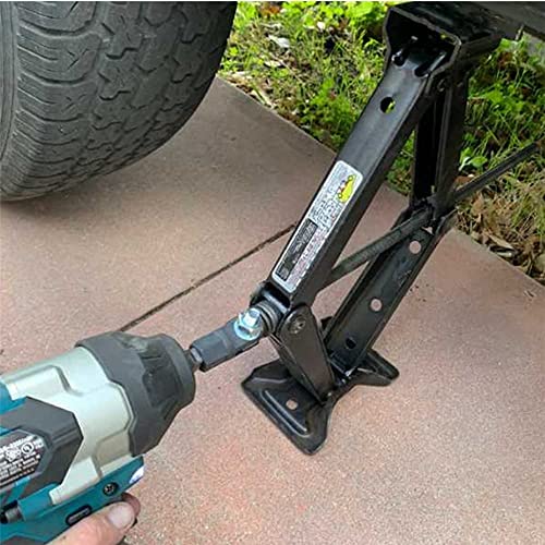 Image of 1 /2 inch Scissor Jack Adapter for Use with 1 /2 Inch Drive /Impact Drills /Ratchet or Standard Drive Sockets or 13 /16 Inch Lug Wrench /Tire Iron or Socket /Easy Lifting