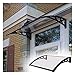 PFCDZDU Marquise De Porte, Extérieur Transparent Couvercle en Polycarbonate avec Support, Protection UV Pluie Neige Abri for Garage Patio, Facile À Assembler (Couleur : Clair, Taille : 80CMX80CM)