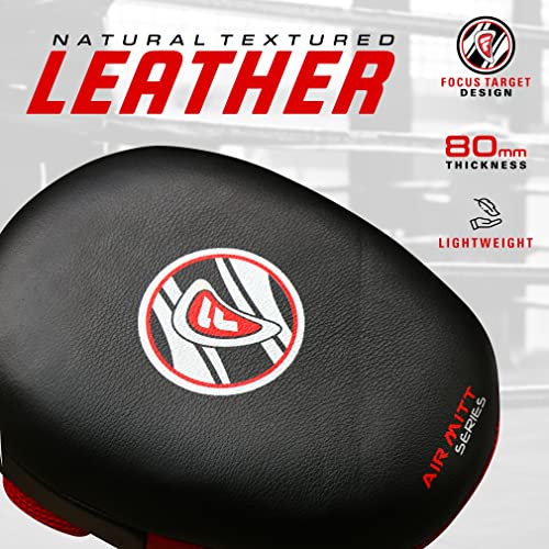 Farabi Sports Boxing Mitts Real Leather Boxing Pads MMA Muay Thai Punching Mitts Kickboxing Focus Pads with Pair - Thumbnail 4