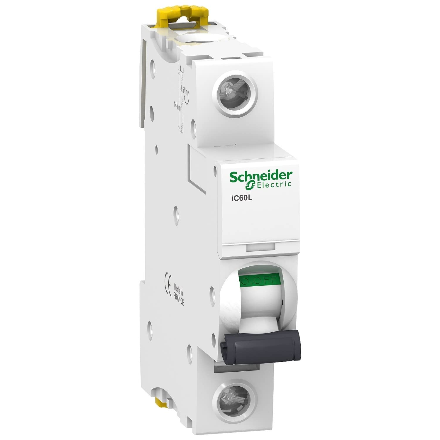 Schneider Electric A9F93163 iC60L 1P 63A B-Característica 15 kA, 400 V, Multicolor