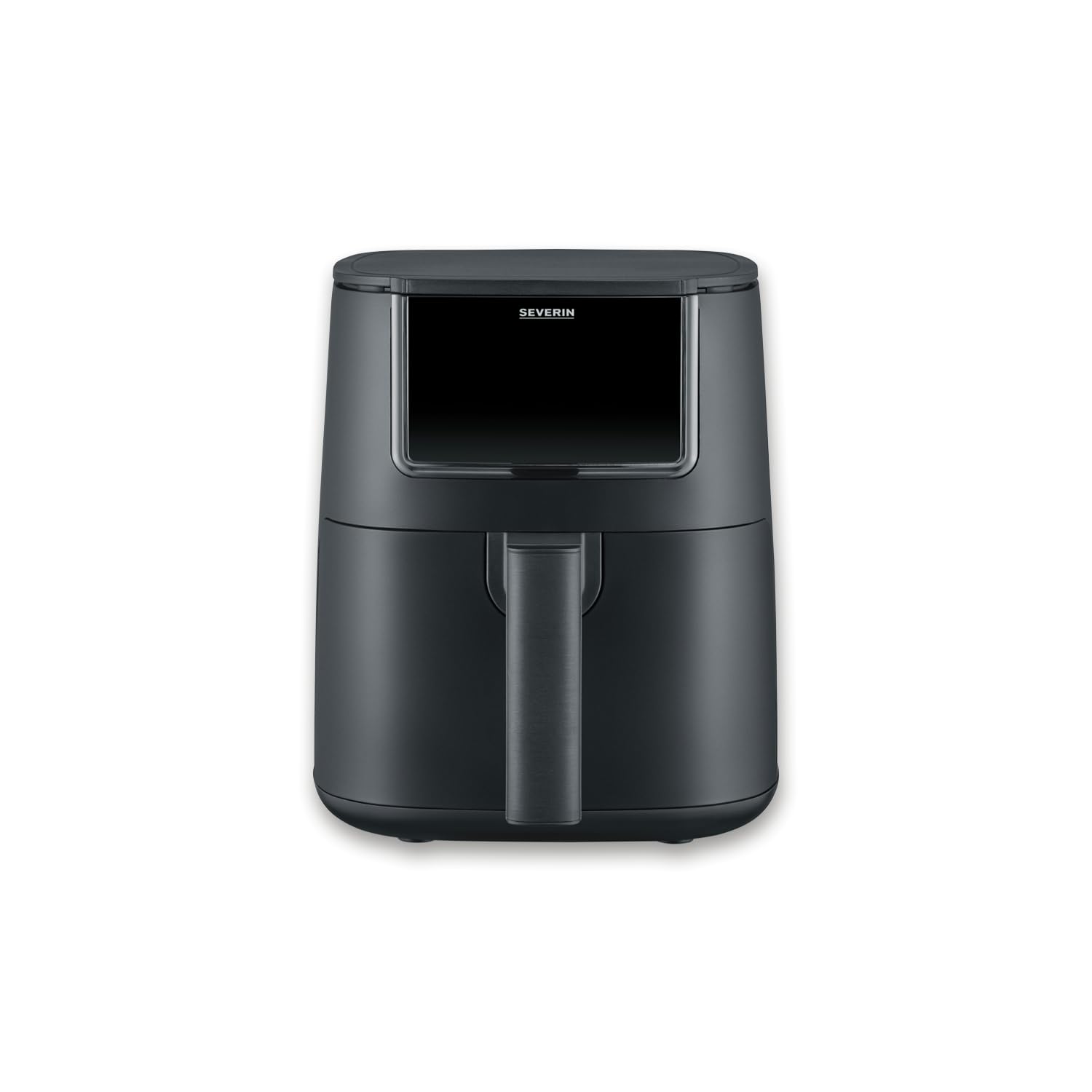 SEVERIN Freidora de aire FryLight Single, cocinado versátil, pantalla táctil, 8 programas automáticos, función de conservación del calor, 4L, revestimiento antiadherente, 1300W, negro, FR 2461