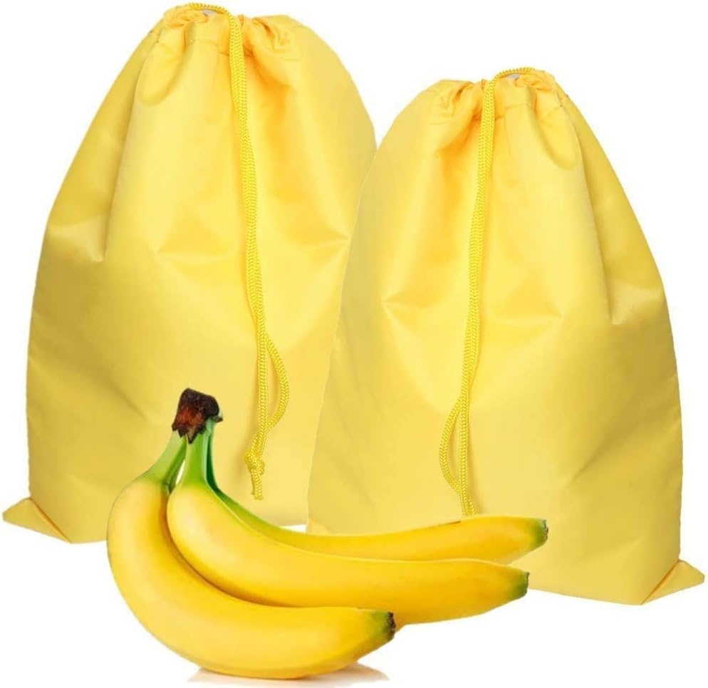 yellow banana hats to keep bananas fresh banana storage bags prevent ripening keep longer (Yellow-2 pack)