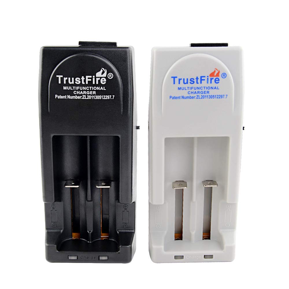 TrustFire TR-001 Caricabatterie Per Batterie Litio – 2 Slot Per 18650, 14500, 16340 E LiFePO4, 3.0V E 4.2V
