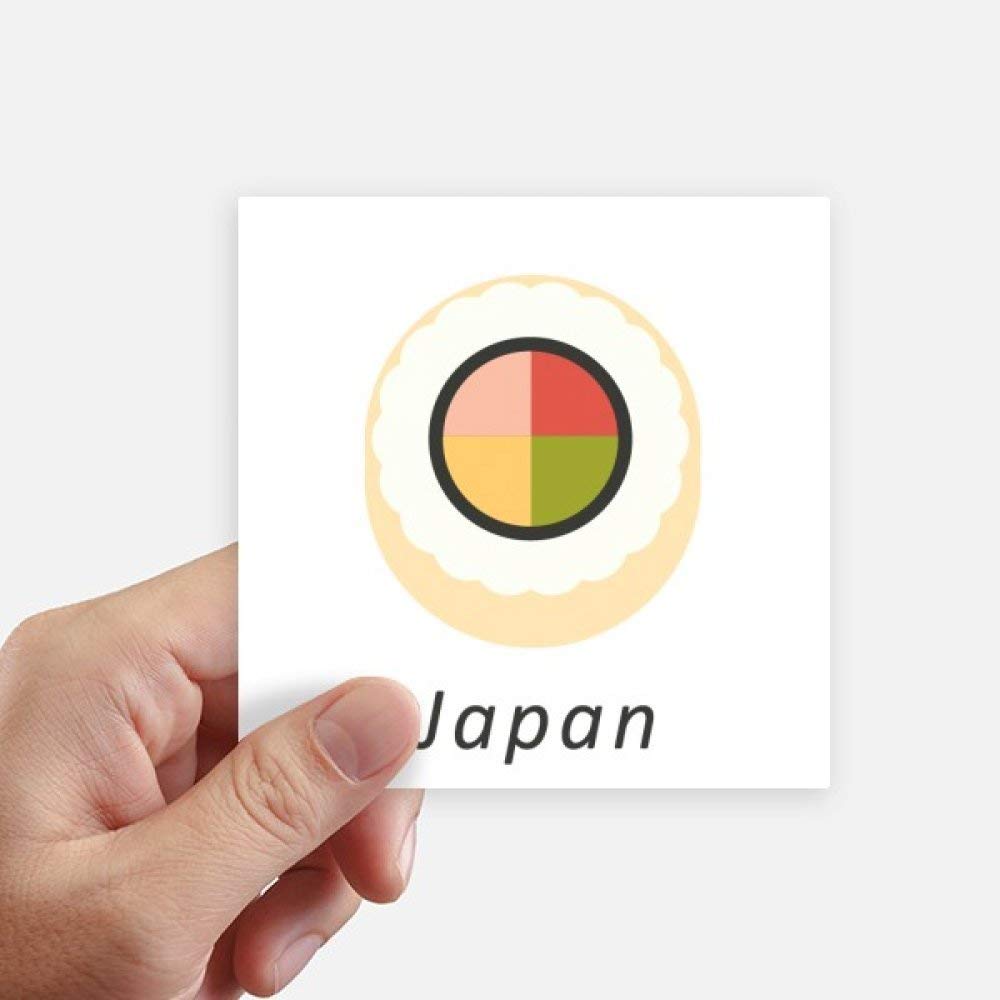 Autocollant sushi traditionnel japonais carré 10cm DIYthinker pour ordinateur et mur x8