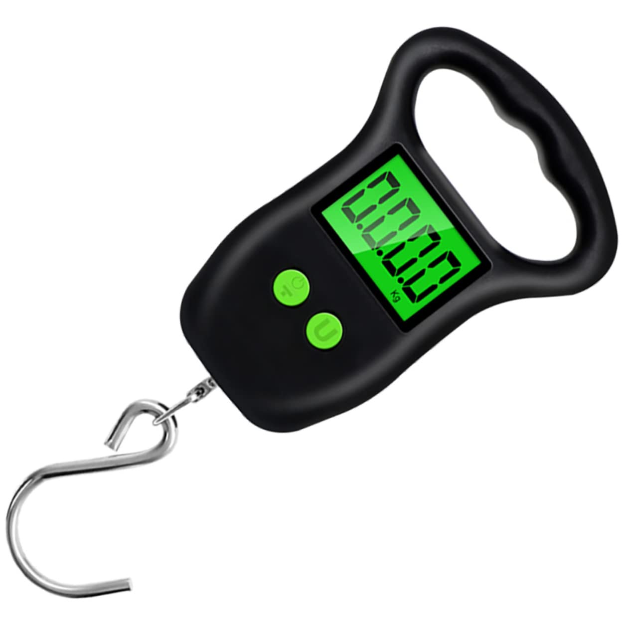 BESPORTBLE 2pcs Handheld Hook Scale LCD Display Portable High Precision Weight Scale for Luggage Fishing Tools Easy to Use and Clean Capacity up