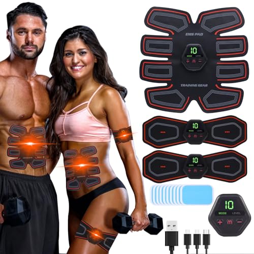 UIHOL EMS Training Muskelstimulator - Elektrostimulation Muskeltraining für Bauchmuskeln, USB Wiederaufladbar, 10 Modi, 20 Intensitäten - Geeignet für Damen & Herren UIHOL EMS Training Muskelstimulator - Elektrostimulation Muskeltraining für Bauchmuskeln, USB Wiederaufladbar, 10 Modi, 20 Intensitäten - Geeignet für Damen & Herren