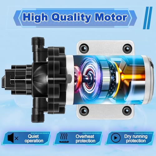 Image of 2088-594-144 Industrial Automatic Diaphragm Water Pump,115V 45PSI 4.0GPM Industrial Pump,Portable Electric Utility Industrial Pump for High-Flow Transfer,Agriculture Spraying
