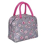aislamiento ecologico especiacion ღ Vida Saludable y Exquisita: Nuestra bolsa con aislamiento para picnic es un diseño floral de impresión, simple y elegante. Use esta bolsa de almuerzo para llevar su almuerzo, luego podrá disfrutar de la comida que desea en su lugar de trabajo y no tiene que comer comida rápida.