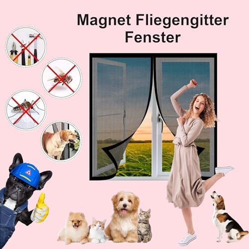 Moustiquaire fenêtre aimantée pour bloquer les insectes sans percer - 5