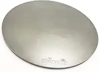 na Chapa Redonda - Pedra refratária de aço para assar pizza em forno residencial e churrasqueira - 35,5cm
