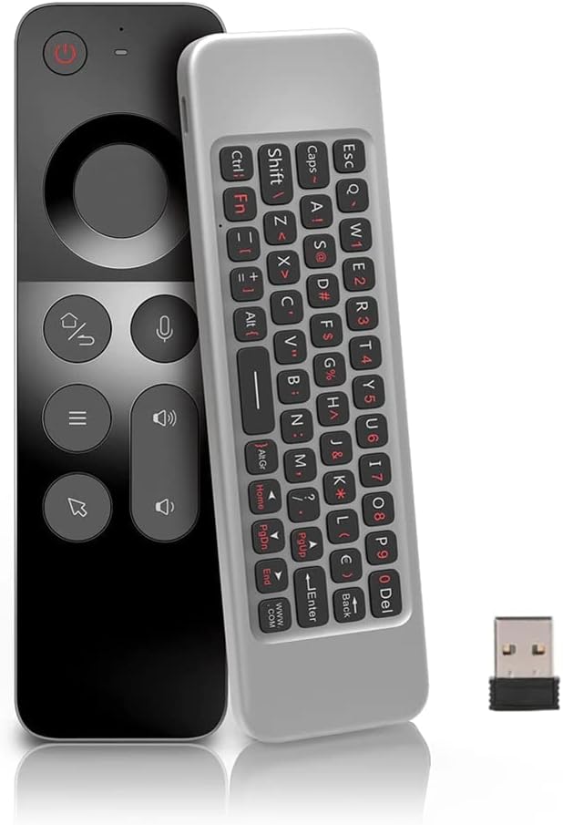 W3 Air Mouse 2.4GHz Wireless Keyboard Remote Control Air Mouse Remote Control W3 IR Learning for Smart TV, Android TV Box, Mini PC Smart TV, PC etc-(TD-622KM)