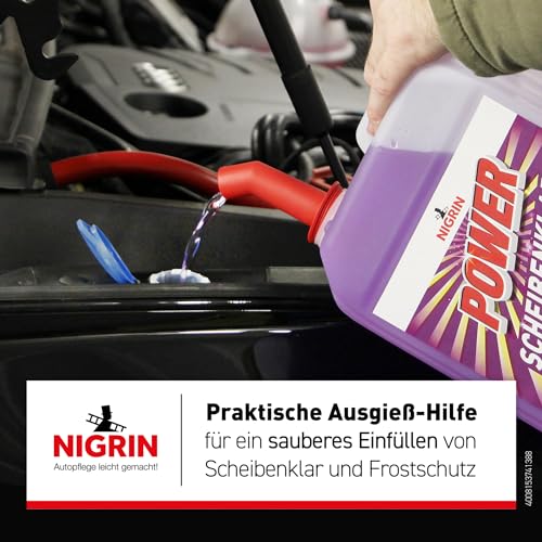 NIGRIN Ausgieß-Hilfe Universal, für alle gängigen Kanister von 1 bis 5 Liter, flexibel und tropffrei, rot, 1 Stück (Packung mit 2)