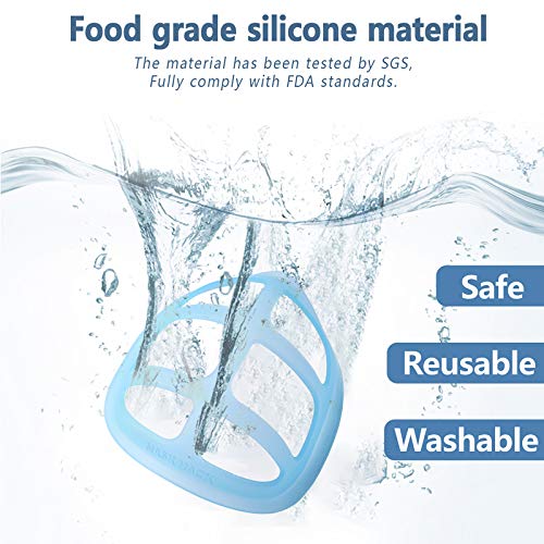 3D inner mask Silicone frame - make-up frame - Nose Mask Cushion - Shell Mask Sabage Mask Face - prevention of makeup loss Lipstick protection - washable reuse (Colorful)