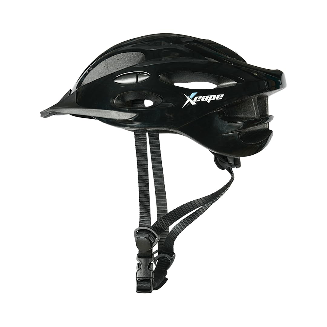 Xcape TrailArmour Cycling Helmet | Adjustable Lightweight Bike Helmet with in-Mould PC Shell, 13 Vents, EPS Liner | Turnfit System (Black, M)-image-33