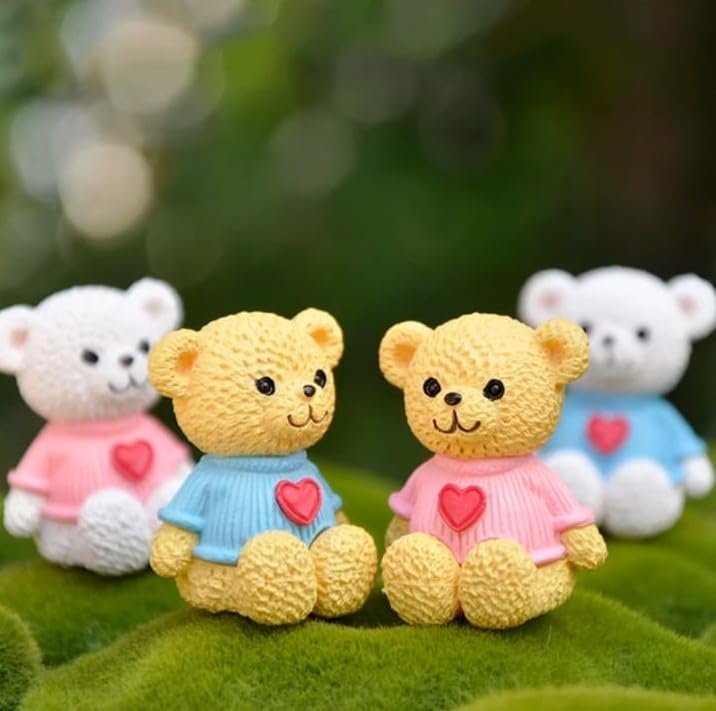 Brijsun Innovations Teddy Bear Shape Rubber Pencil Erasers, Stationery for Kids School Boys Girls, Birthday Return Gifts,Kanjak Gifts - (Set of 6)