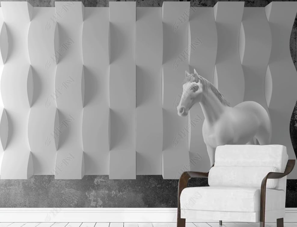 Papier Peint Intissé chevaux de l'espace pour cacher défauts muraux poster géant salon