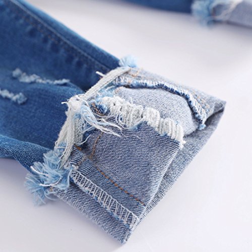 Image of Kidscool Baby & Little Boys /Girls Elastic Waist Ripped Denim Jeans Pants
