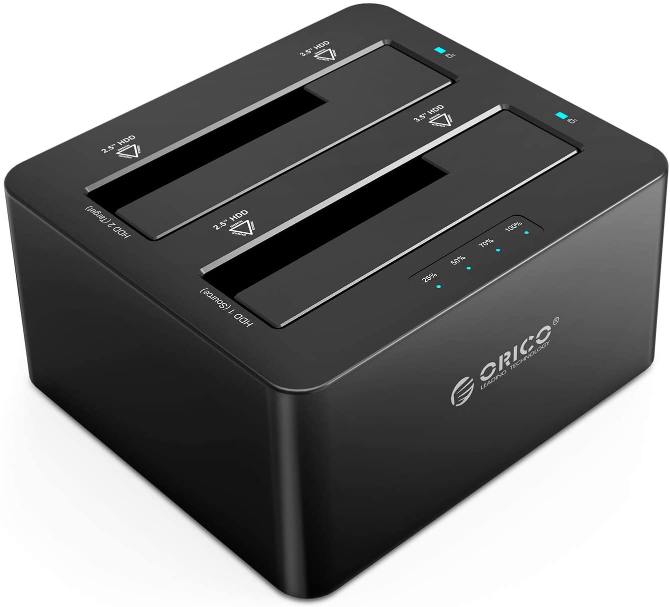 Docking Station USB 3.0 Syba Dual Bay Per HDD/SSD SATA Da 2.5 E 3.5 Pollici - SY-ENC50121