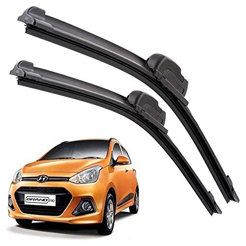 Image of Euro Care Windshield Car Wiper Blades Compatibility With Hyundai Grand i10 (Model : 2013-2019) - Set of 2Pc (D-22,P-16)