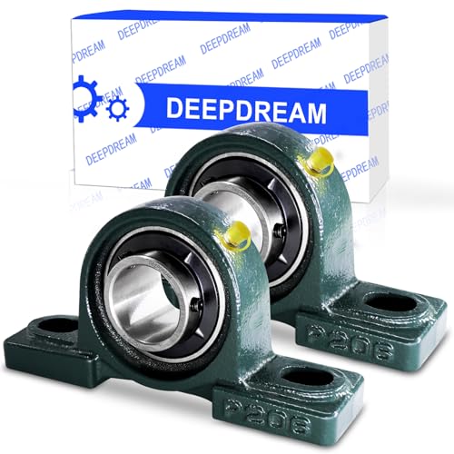 2 Pcs UCP206-19 Pillow Block Mounted Ball Bearing with 1-3/16"(1.1875inch) Self Alignment