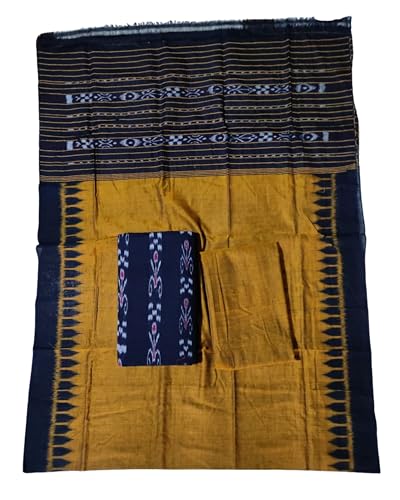 Image of Odisha Sambalpuri Handloom Woman's Pure Cotton Handloom Dress Material With Dupatta Bottom Wear 3 Pic Set Sambalpuri dress material Unstitched
