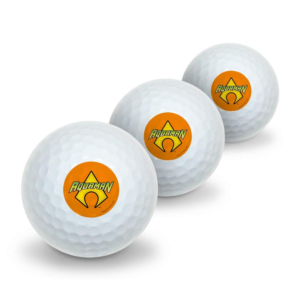 GRAPHICS & MORE Aquaman Logo Novelty Golf Balls 3 Pack