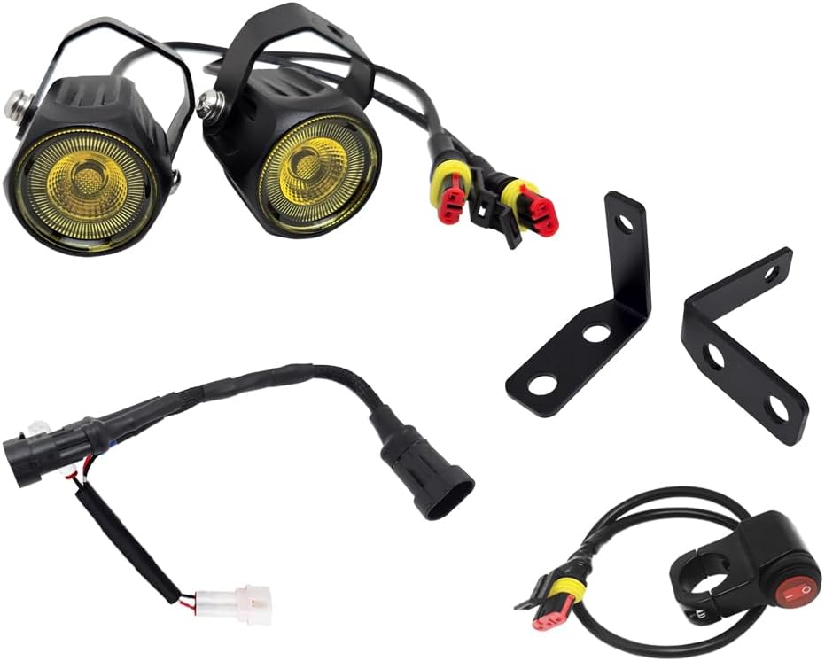 Tricago LED Auxiliary light Kit w/Connector Compatible for Suzuki DRZ4SM DRZ4S DRZ4S+ (Warm white)