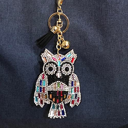Popfizzy Owl Keychains For Women And Girls, Bling Backpack Key Chain, Rhinestone Purse Charms #TOP5