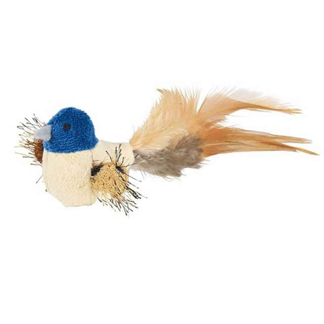 Pájaro con Plumas y Catnip, Peluche, para Gatos