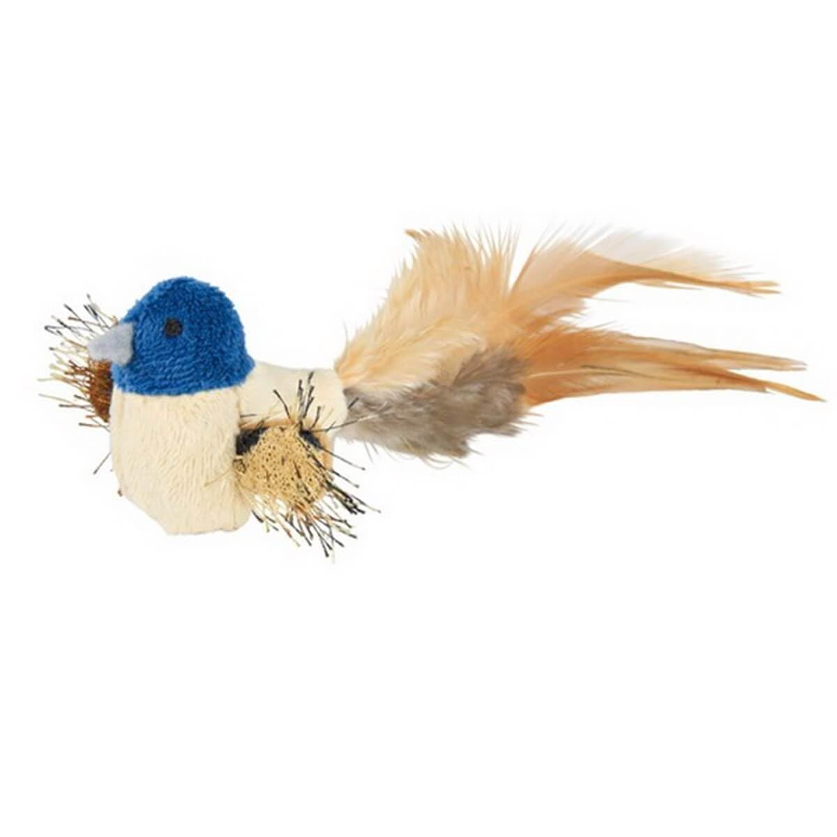 TRIXIE 4011905457659 Cat Toy Plush Bird Tail 8 cm Assorted Colours