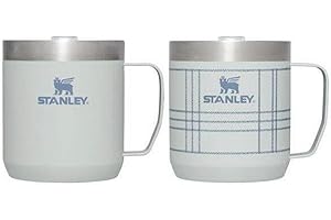 STANLEY H&H Classic Legendary Stainless Steel Mugs - Pack of 2 w/ Silver Foil