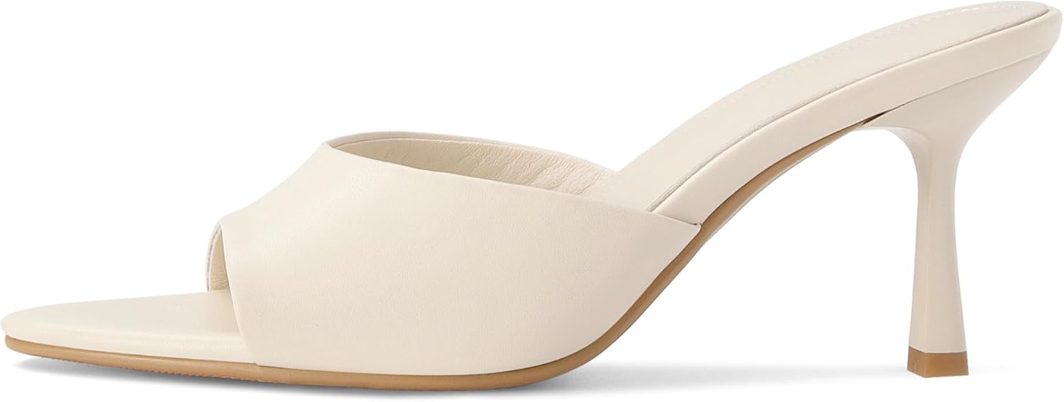 Heeled Sandals For Women Pointed Open Toe High Heels Stiletto Pumps Mule Slip on Sexy Trendy Slingback - Image 7
