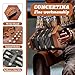 Concertinas,20-key accordion for adults, professional accordion for beginners, adjustable hand straps, instrument accessories (WOOD)