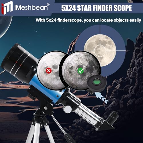 Telescopio refractor astronómico 70mm 15x-150x para principiantes miniatura 4