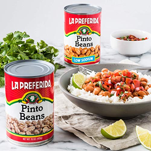 La Preferida Canned Pinto Beans (Ready-to-Eat, Plant-Based Protein) – A True Pantry Staple: Use in Soups, Salads or Homemade Refried Beans, 7g Protein & 6g Fiber, 15oz. (Pack of 6) - Thumbnail 3