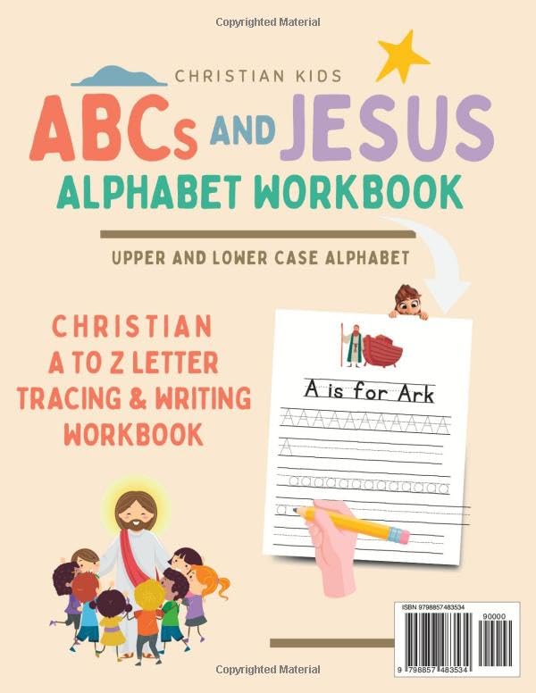 Miniatura 2 de Preschool Workbook, Christian Alphabet Tracing Book ABCs and Jesus Lettering Tracing & handwriting Workbook, Christian Education Handwriting workbook