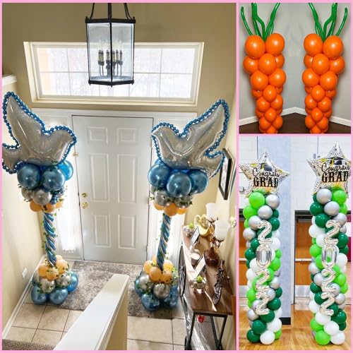Balloon Column Stand Set of 2, Adjustable 7 Feet Ballon Arch Stands with Bases for Floor, Tall Baloon Tower Pillar Assembly Kit for Halloween, Birthday, Party Decorations - Image 7