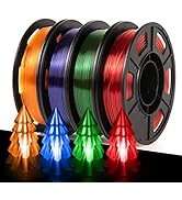 IEMAI PETG Filament 1.75mm, Filament 1.75 PETG 3D Printer Filament Red/Blue/Orange/Green 4*250g P...