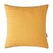 MIULEE Housse de Coussin en Coton de Motifs de Gaufre tridimensionnels Solides Taie d'oreiller Doux Design Elégant pour Salon Chambre Bureau Café Décoration Canapé 1 Pièce 45x45 CM Jaune