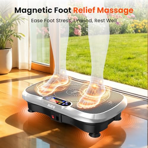 Image of AXV Vibration Plate Fitness Platform Exercise Machine Vibrating Shaking Full Body Shaker Workout Vibrate Stand Shake Board Sport for Weight Loss Fat Burner for Gym Home Office