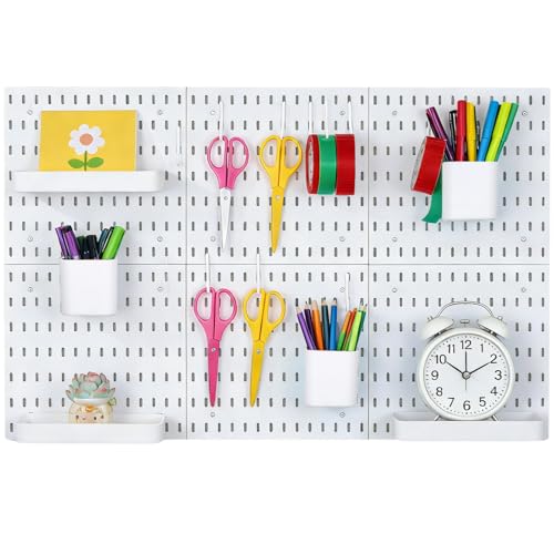 Rainmae Stecktafel-Kombinationsset Stecktafeln und Zubehör modular zum Aufhängen für Wand-Organizer Bastelorganisation Ornament-Ausstellung