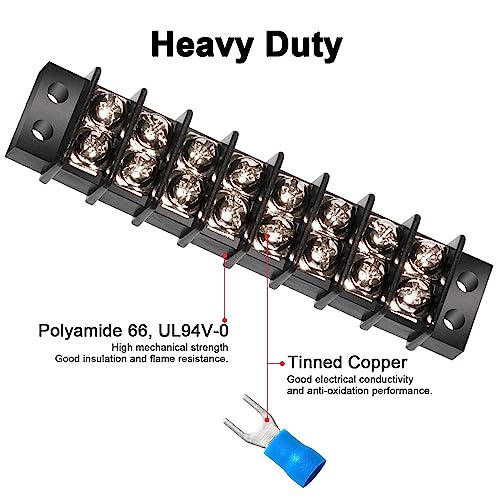 MILAPEAK Bloco de Terminais - Pacote com 2 8 Posições 200 V-450 V 20-30 A Terminais de Parafuso de F