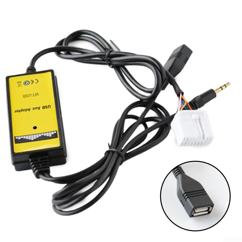 Honda CD Interface Adapter for Accord USB Cable + Reader Direct Connect MP3/WMA Decoder No Signal Interference