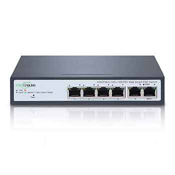 Amazon.com: FASTCABLING PoE Passthrough Switch 4 Port, VLAN