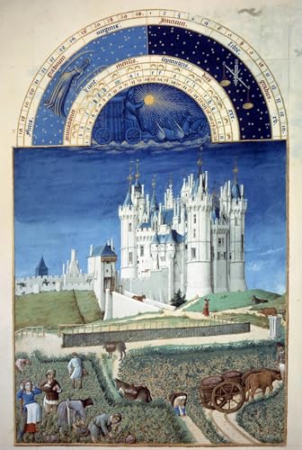 Lienzo impreso Vendemmia di settembre, cuadro decorativo Pol De Limbourg 60x90cm