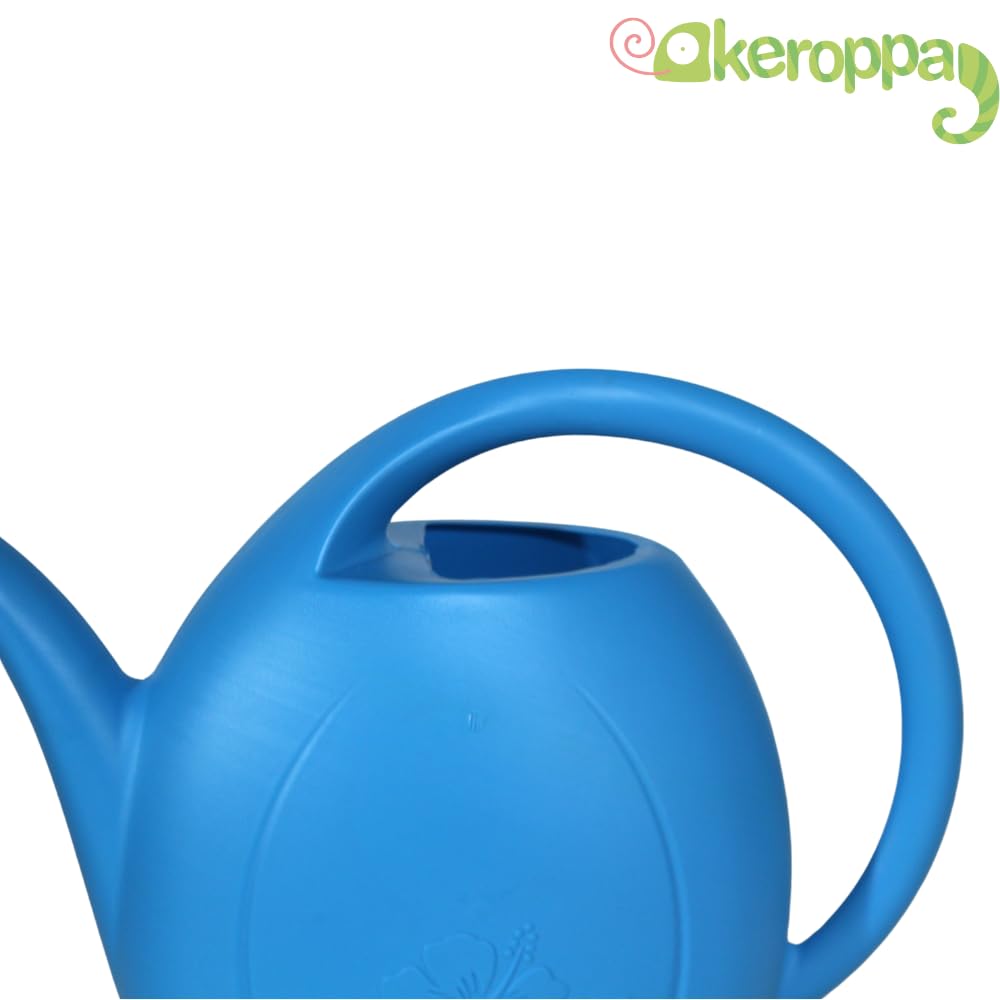 KEROPPA Regadera 3,5 L, Riego con Difusor, para Hogar o Jardines Pequeños, Material Reciclable, Resistente, Ligera, Verde Claro