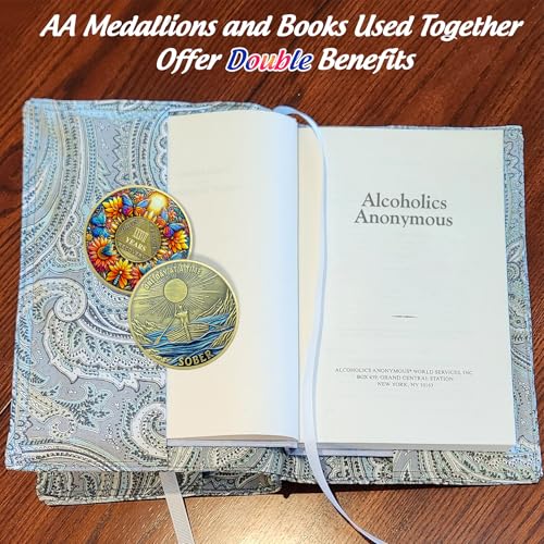 Image of Delicate Sunflower 37 Year Sobriety Coin - 37 Year Recovery Butterfly AA Coins - One Day at A Time NA HA AA Chips and Medallions - 1-40 Years Living Clean Alcoholics Anonymous Gifts for Men Women