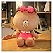 Peluche Oso marrón y cony Peluche Juguetes Anime Almohada Juguete Encantador Figura muñeca para Novia cumpleaños Hija (Color : Brown Bear Girl, Height : 20cm)