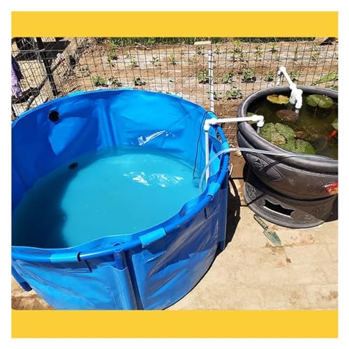 Piscina redonda plegable con lona impermeable y válvula de drenaje rápido 7